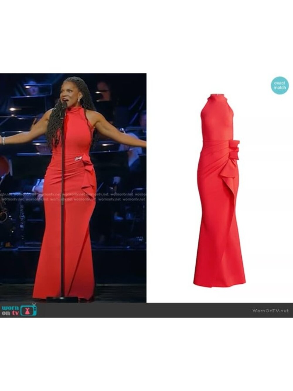 🆕CHIARA BONI Gudrum Halter Ruffle Halter Gown Dress 4 Orange